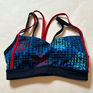 Zella Geometric Cross Back Sports Bra
